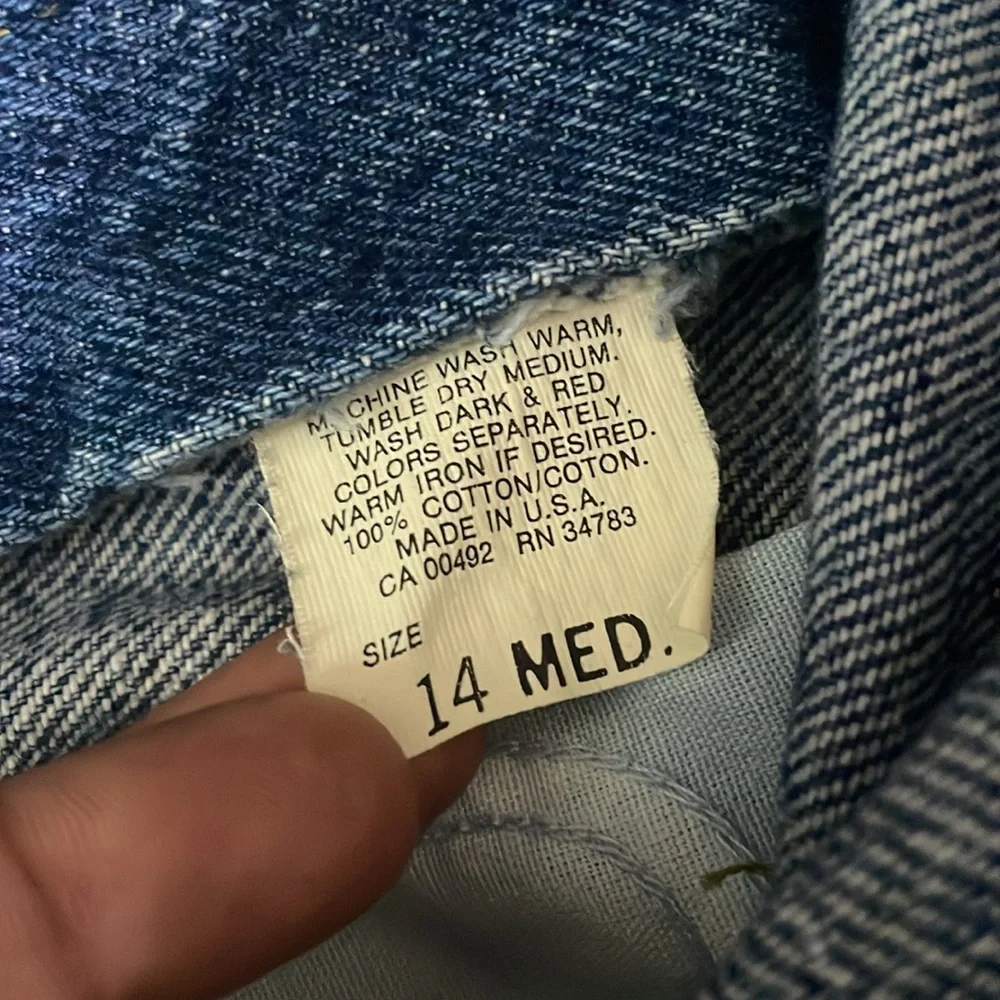 1980s Lee Women’s High Waist Tapered Jeans Size 14 Medium - Picture 9 of 10